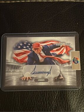 Donald Trump Custom Art Card - Red/White/Blue Patriotic Design